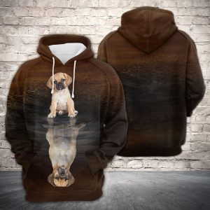 Cute Puggle Reflection Dog 3D Printed Hoodie/Zipper Hoodie