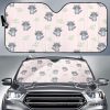 Cute Raccoons Leaves Pattern Car Auto Sun Shade