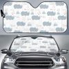 Cute Rhino Heart Pattern Car Auto Sun Shade