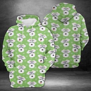 Cute Schnauzer Dog Emoticons 3D Printed Hoodie/Zipper Hoodie