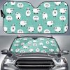 Cute Sheep Green Car Auto Sun Shade