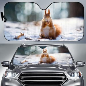 Cute Squirrel Winter Animal Car Auto Sun Shade