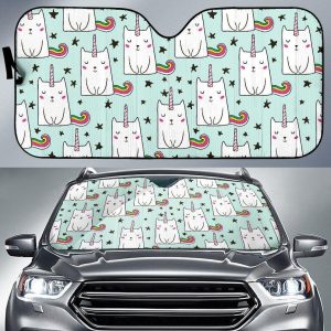 Cute Unicorn Cat Car Auto Sun Shade