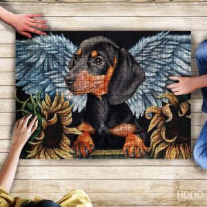 Dachshund Angel Jigsaw Puzzle Set