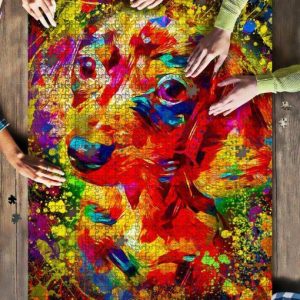 Dachshund Dog Colorful Jigsaw Puzzle Set