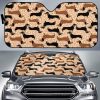 Dachshund Floral Car Auto Sun Shade