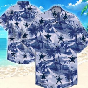 Dallas Cowboys Coconut Tree Hawaiian Shirt Summer Button Up
