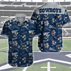 Dallas Cowboys Football Mickey Mouse Hawaiian Shirt Summer Button Up