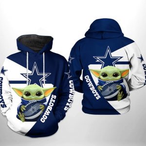 Dallas Cowboys NFL Baby Yoda Team 3D Printed Hoodie/Zipper Hoodie