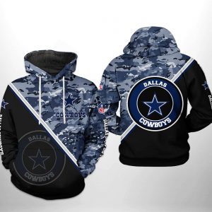 Dallas Cowboys NFL Camo Team 3D Printed Hoodie/Zipper Hoodie