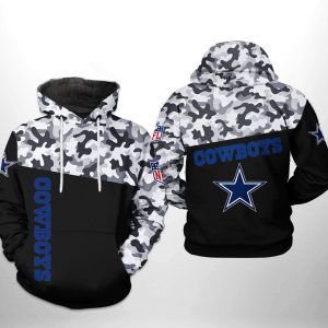 Dallas Cowboys NFL Camo Veteran Team 3D Printed Hoodie/Zipper Hoodie