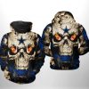 Dallas Cowboys NFL Skull Team 3D Printed Hoodie/Zipper Hoodie