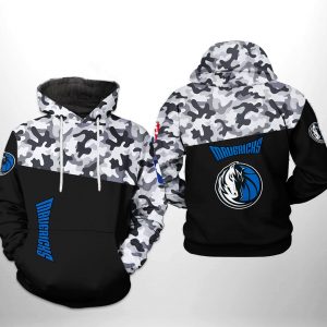 Dallas Mavericks NBA Camo Veteran Team 3D Printed Hoodie/Zipper Hoodie