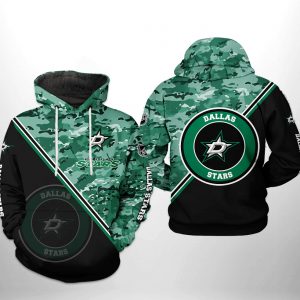 Dallas Stars NHL Camo Team 3D Printed Hoodie/Zipper Hoodie