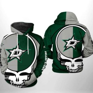 Dallas Stars NHL Grateful Dead 3D Printed Hoodie/Zipper Hoodie