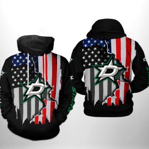 Dallas Stars NHL US FLag Team 3D Printed Hoodie/Zipper Hoodie