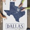 Dallas, Texas Map And City? Jigsaw Puzzle Set