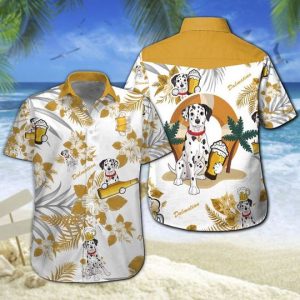 Dalmatian Beer Hawaiian Shirt Summer Button Up