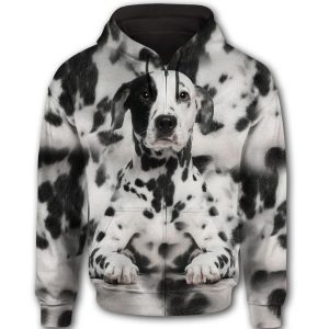 Dalmatian Cute Dog Face 3D Printed Hoodie/Zipper Hoodie