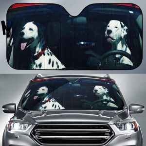 Dalmatian Drivings Car Auto Sun Shade