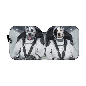 Dalmatian Spacex Shuttle Car Auto Sun Shade
