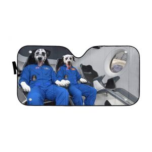 Dalmatian Spacex Starship Car Auto Sun Shade