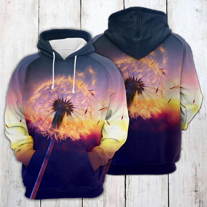 Dandelion To Sunset 3D Printed Hoodie/Zipper Hoodie Dandelion To Sunset 3D Printed Hoodie/Zipper Hoodie