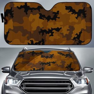 Dark Brown Camouflage Car Auto Sun Shade