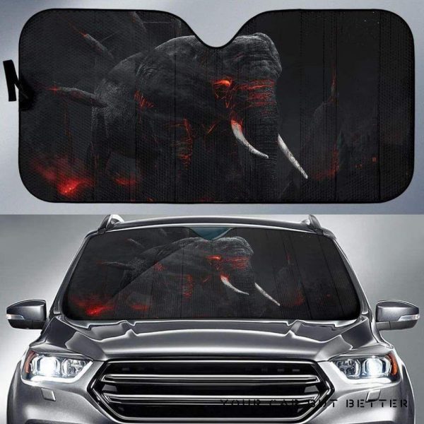 Dark Elephant Mammoth Car Auto Sun Shade