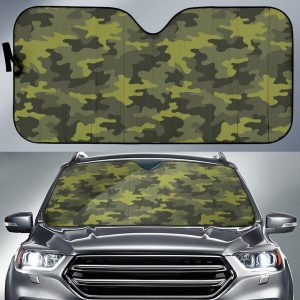 Dark Green Camouflage Car Auto Sun Shade