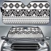 Dark Grey Aztec Car Auto Sun Shade