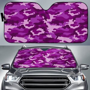 Dark Purple Camouflage Car Auto Sun Shade