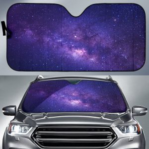 Dark Purple Milky Way Galaxy Car Auto Sun Shade