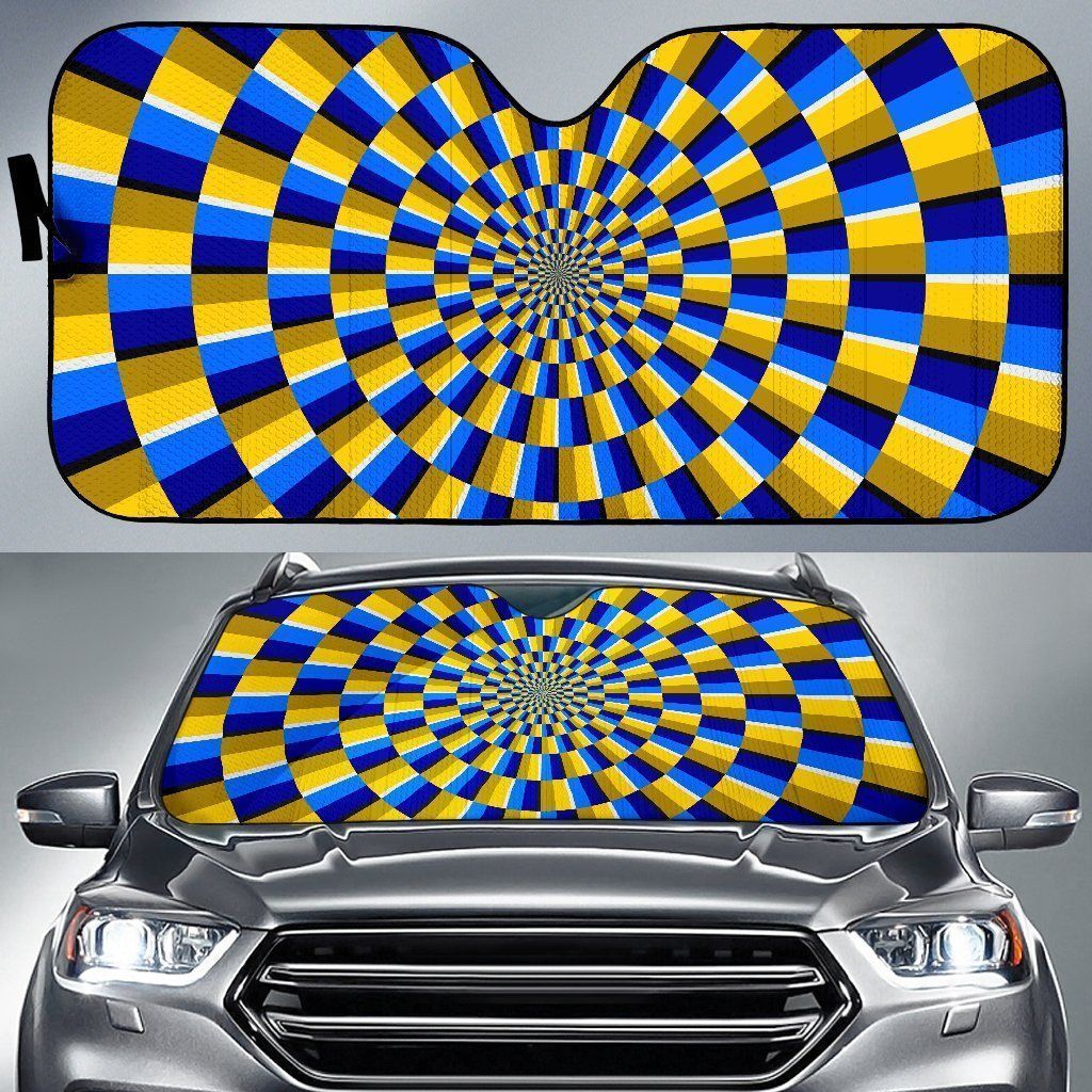 Dartboard Moving Optical Illusion Car Auto Sun Shade Dartboard Moving Optical Illusion Car Auto Sun Shade