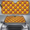 Daruma Japanese Wooden Doll Yellow Car Auto Sun Shade