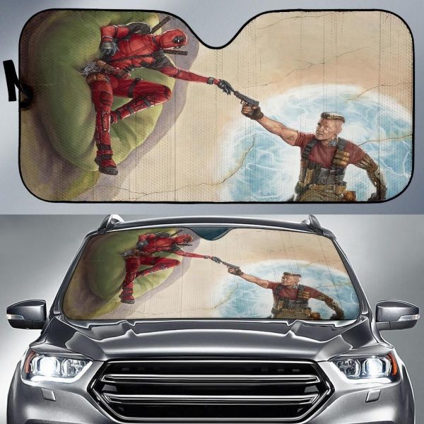 Deadpool Cable Funny Car Auto Sun Shade