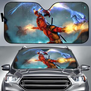 Deadpool Pikachu Teams Car Auto Sun Shade