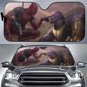 Deadpool Vs Thanos Car Auto Sun Shade