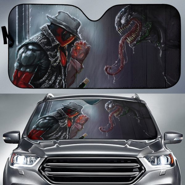Deadpool Vs Venoms Car Auto Sun Shade
