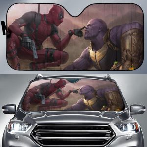 Deadpool vs Thanos Car Car Auto Sun Shade
