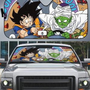 Death In Flight Jump Driving School Songoku Dragonball Car Auto Sun Shade