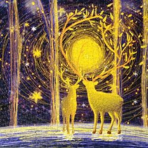 Deer At Night Jigsaw Puzzle Set