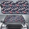 Deers Winter Christmas Pattern Car Auto Sun Shade