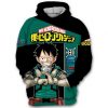 Deku Izuku Midoriya My Hero Academia Monkey D.luffy Straw Hat One Piece 3D Printed Hoodie/Zipper Hoodie