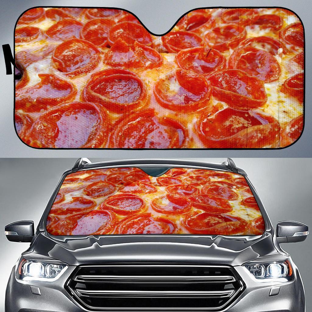 Delicious Pizza Foodie Car Auto Sun Shade Delicious Pizza Foodie Car Auto Sun Shade