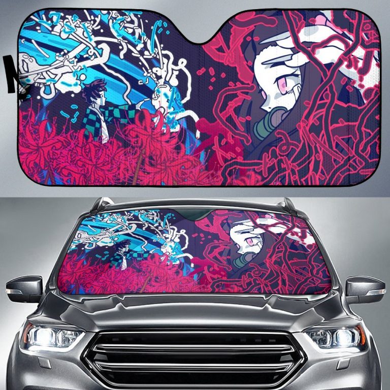 Demon Slayer Nezuko Tanjiros Anime Car Auto Sun Shade