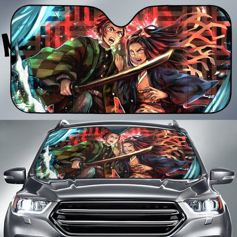 Demon Slayer Tanjiro Nezukos Anime Car Auto Sun Shade