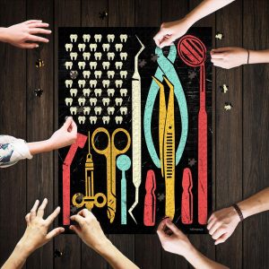 Dentist Dental Hygienist Assistant American 4Th Of July Jigsaw Puzzle Set