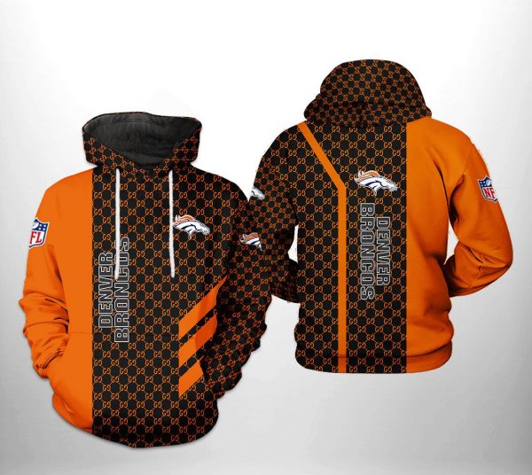 Denver Broncos NFL 3D Printed Hoodie/Zipper Hoodie