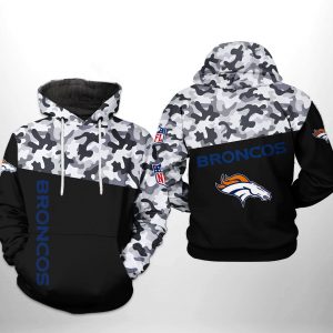 Denver Broncos NFL Camo Veteran Team 3D Printed Hoodie/Zipper Hoodie